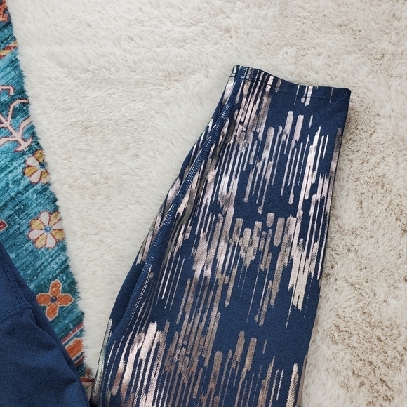 Joy Lab Blue Metallic Ankle Legging XS - Picture 3 of 8